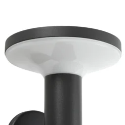 Lámpara solar LED de pared PRIOS Kalen, 17 cm, negra, con sensor