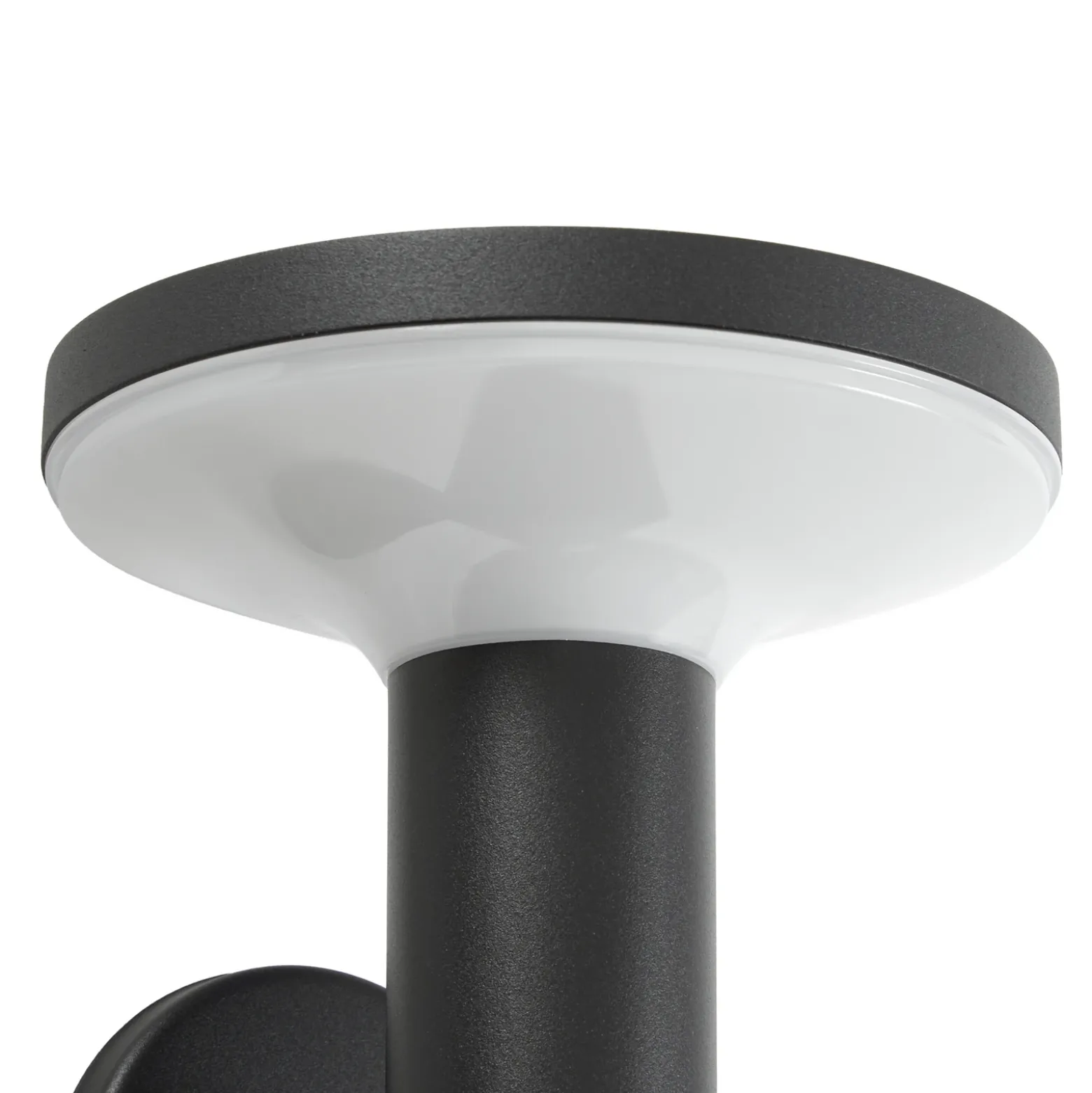 Lámpara solar LED de pared PRIOS Kalen, 17 cm, negra, con sensor