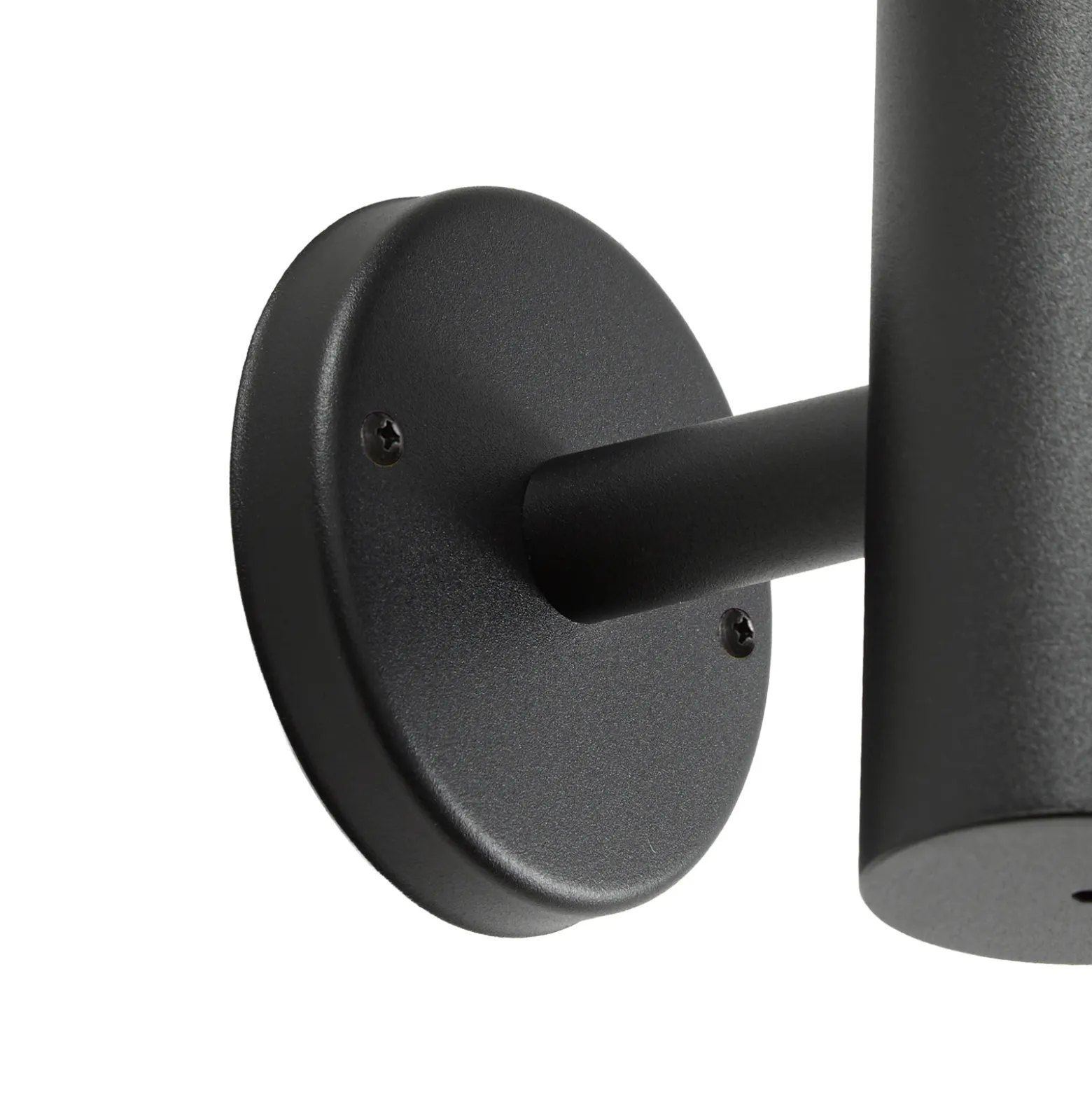 Lámpara solar LED de pared PRIOS Kalen, 17 cm, negra, con sensor
