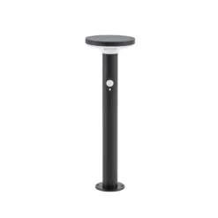 Lámpara solar LED de pie Kalen de PRIOS, negra, 50 cm, con sensor