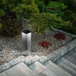 Lámpara solar LED Fold, gris oscuro, detector de movimiento, IP54