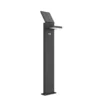Lámpara solar LED para caminos Lucande Silvan, 100 cm, sensor, antracita