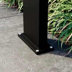 Lámpara solar LED para caminos Lucande Silvan, 60 cm, sensor, antracita
