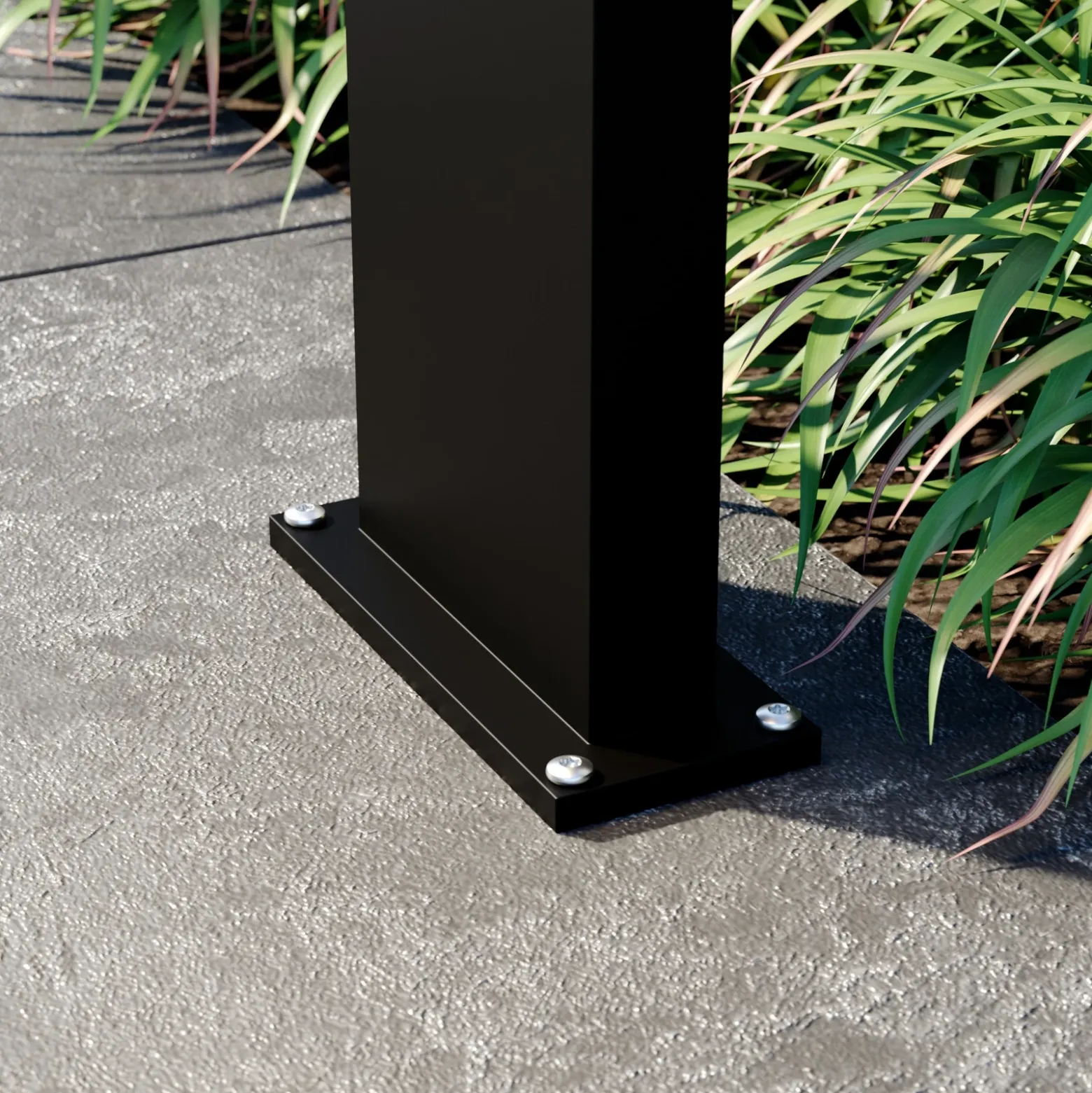 Lámpara solar LED para caminos Lucande Silvan, 60 cm, sensor, antracita