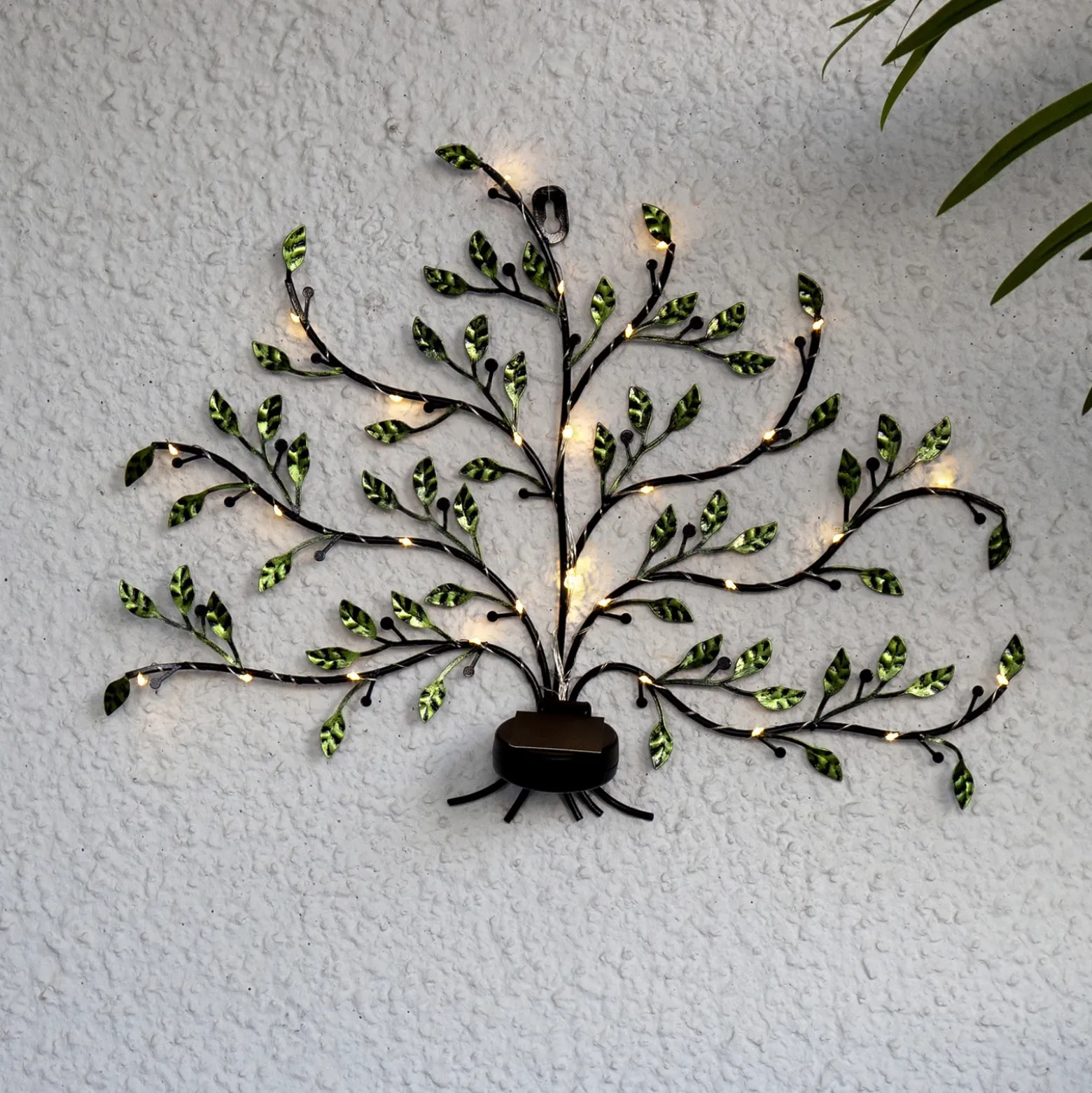 Lámpara solar LED para pared Tree of life