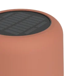 Lámpara solar LED para terraza Roccanova-L, color naranja, altura 120 cm