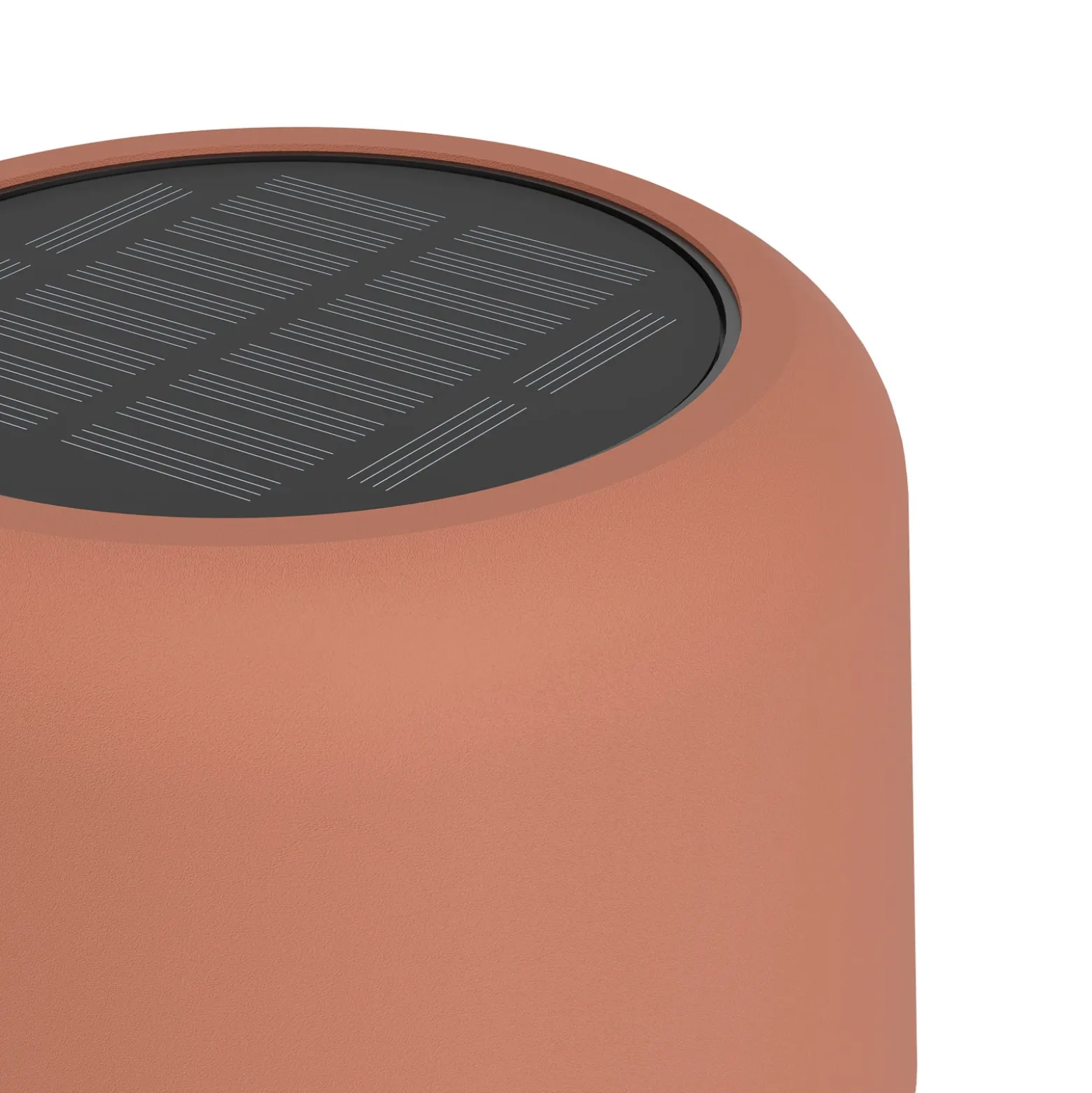 Lámpara solar LED para terraza Roccanova-L, color naranja, altura 120 cm