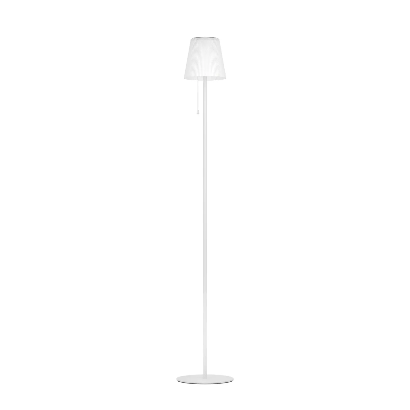 Lámpara solar LED para terraza Scordiano-L, blanca, altura 120 cm