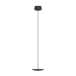 Lámpara solar LED para terraza Roccanova-L, negra, altura 120 cm