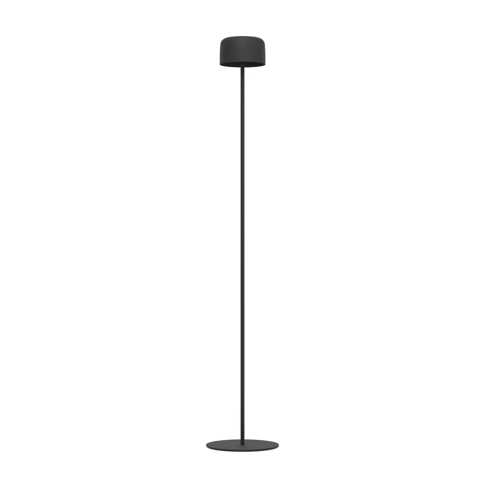 Lámpara solar LED para terraza Roccanova-L, negra, altura 120 cm