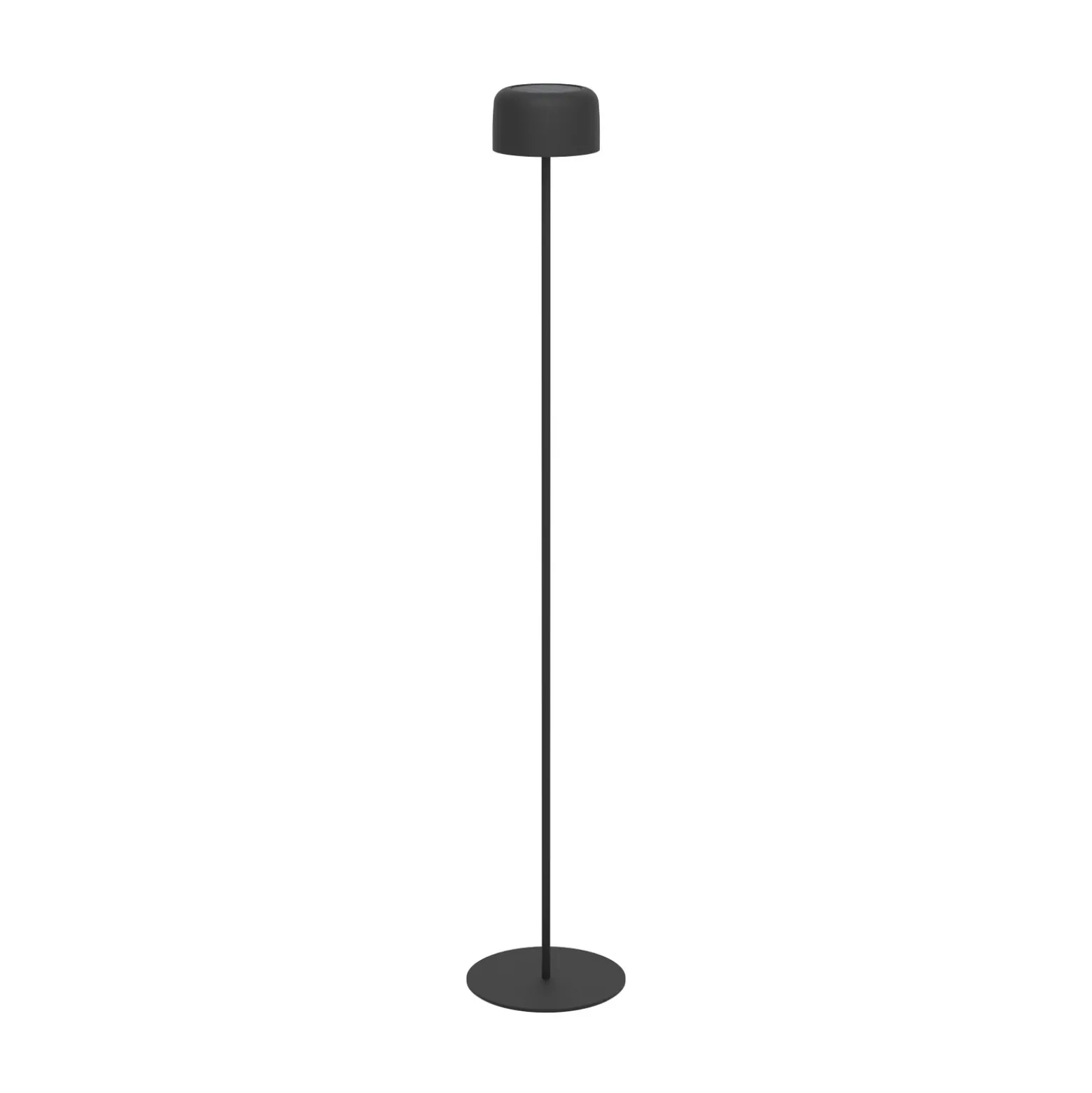 Lámpara solar LED para terraza Roccanova-L, negra, altura 120 cm