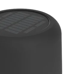Lámpara solar LED para terraza Roccanova-L, negra, altura 120 cm