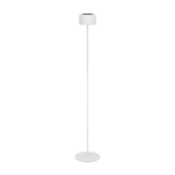 Lámpara solar LED para terraza Roccanova-L, blanca, altura 120 cm