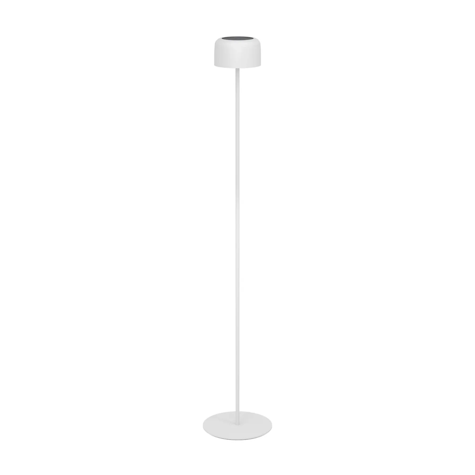 Lámpara solar LED para terraza Roccanova-L, blanca, altura 120 cm