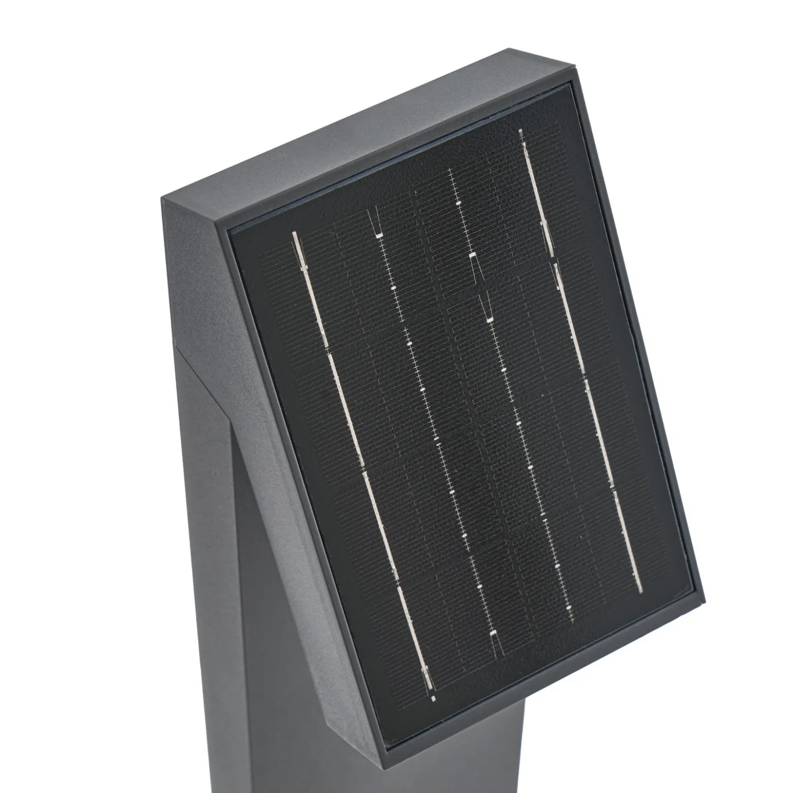 Lámpara solar LED PRIOS Lestor, antracita, atenuable, IP65