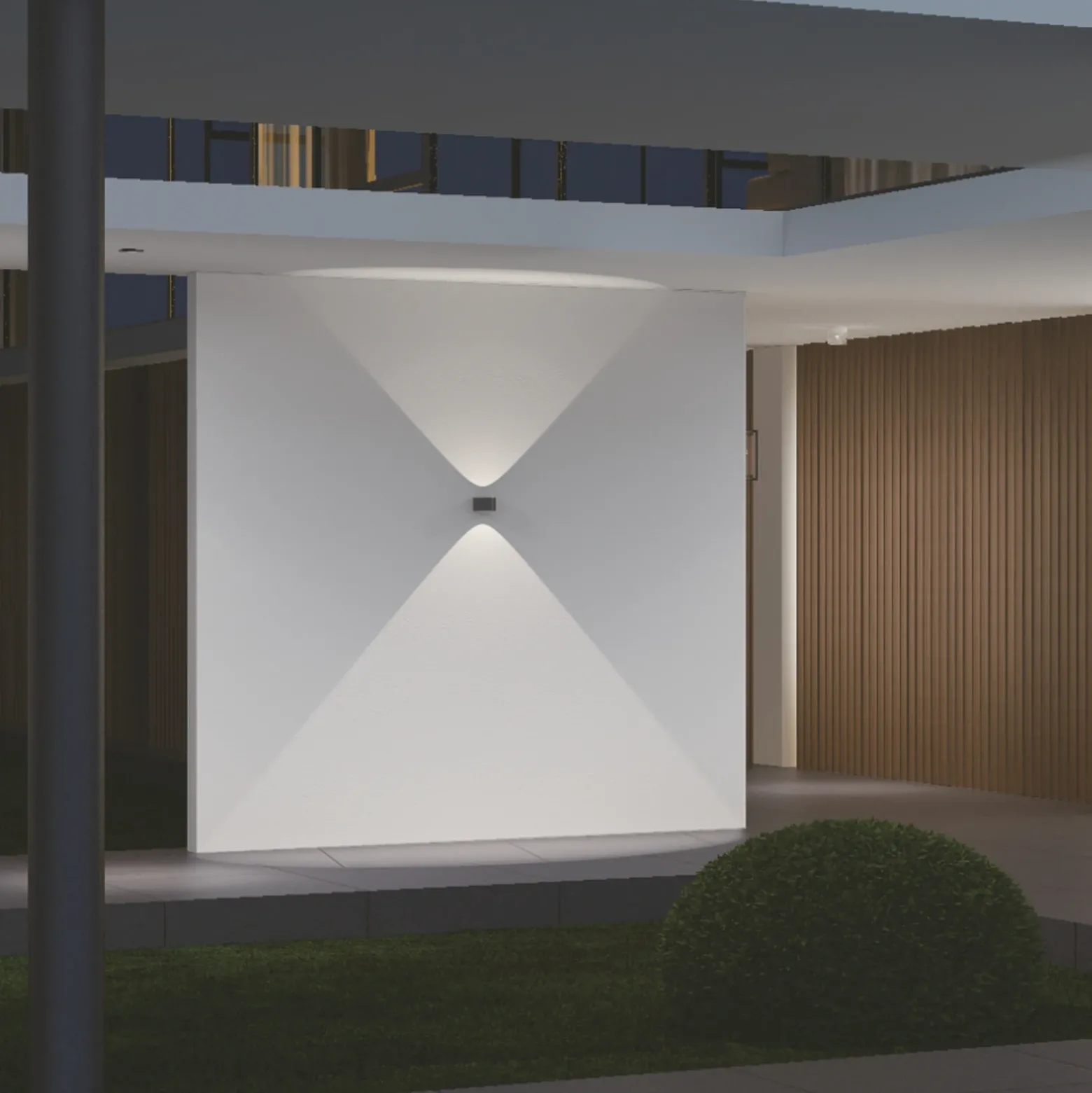 LOOM DESIGN Aplique de pared LED Frey IP65 2x6W negro