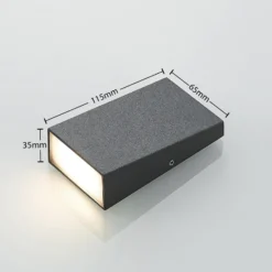 Lucande Adarey aplique LED de exterior, IP54