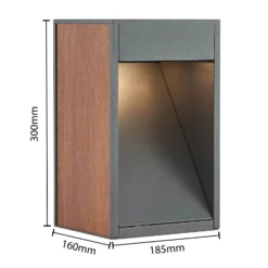 Lucande Ansala Baliza R7s con decoración de madera