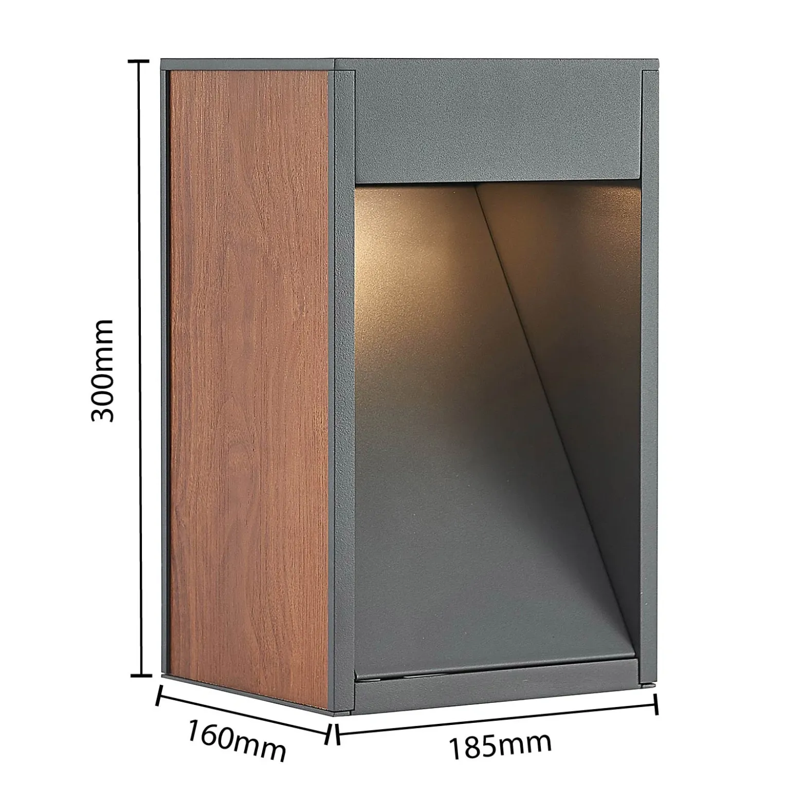 Lucande Ansala Baliza R7s con decoración de madera
