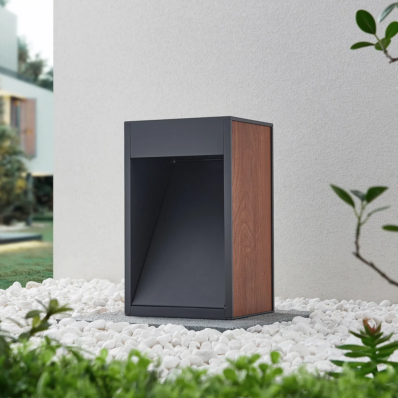 Lucande Ansala Baliza R7s con decoración de madera