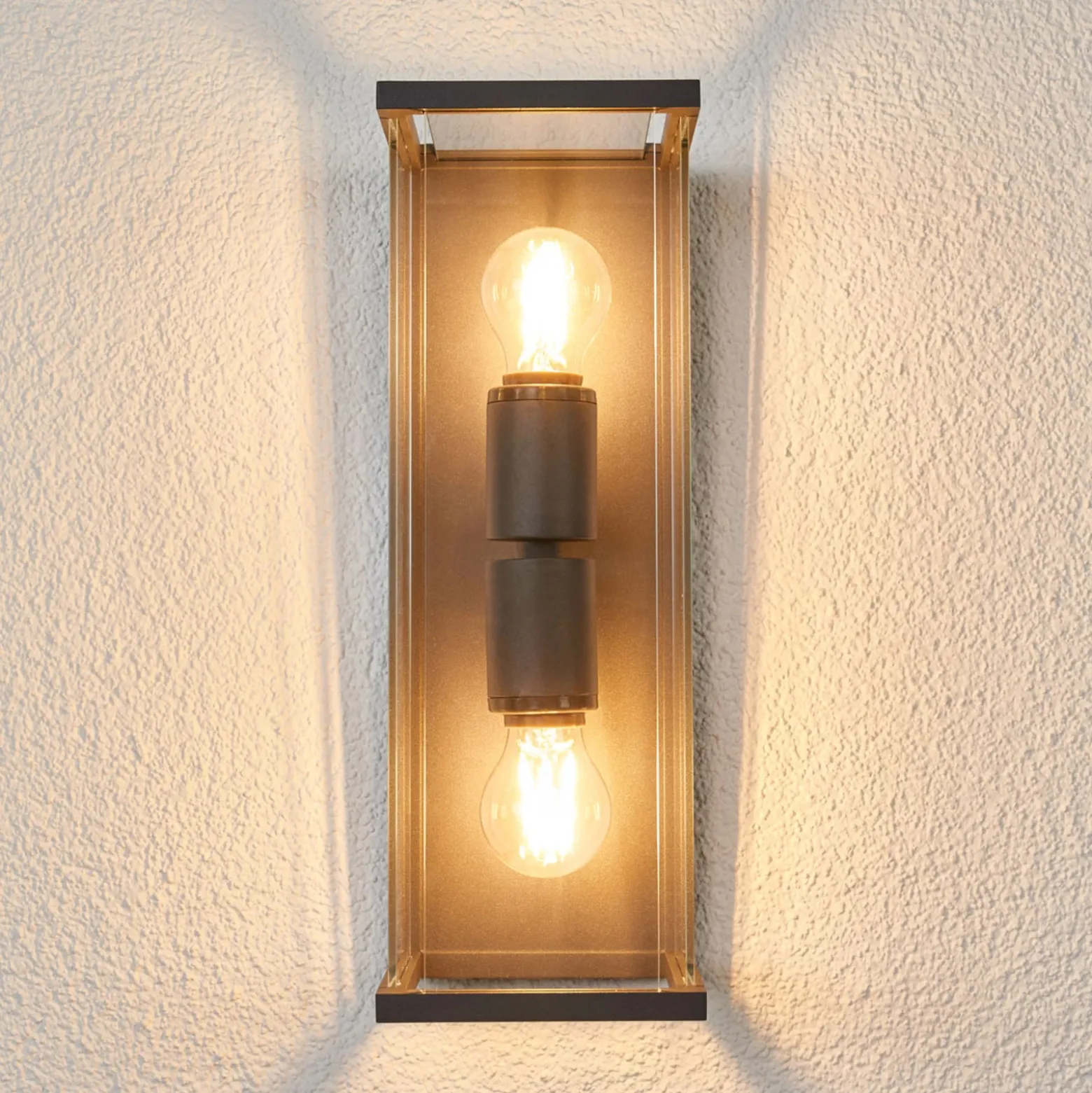 Lucande aplique de exterior Annalea, 40 cm, 2 luces, IP54