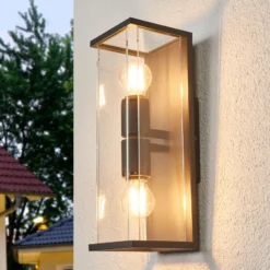 Lucande aplique de exterior Annalea, 40 cm, 2 luces, IP54