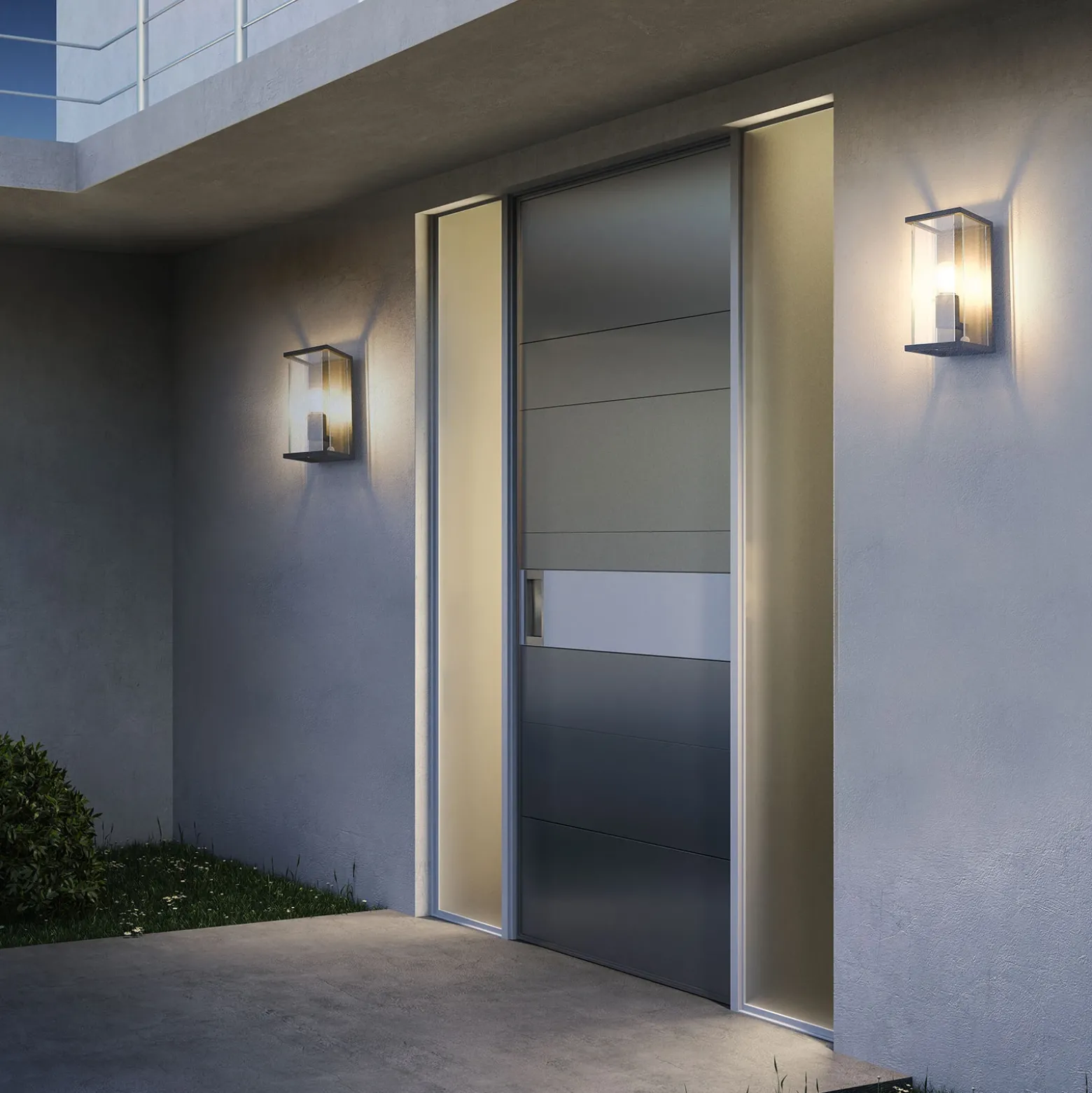 Lucande aplique de exterior Annalea, 29cm, 1 luz, IP54, sensor