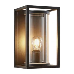 Lucande aplique de exterior Brienne, 30 cm, antracita, metal