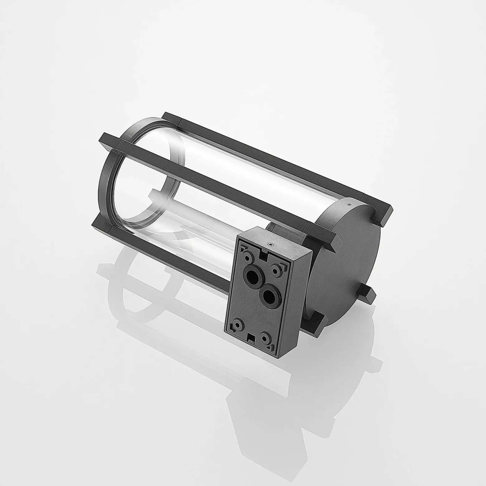 Lucande aplique de exterior Brienne, 30 cm, antracita, metal