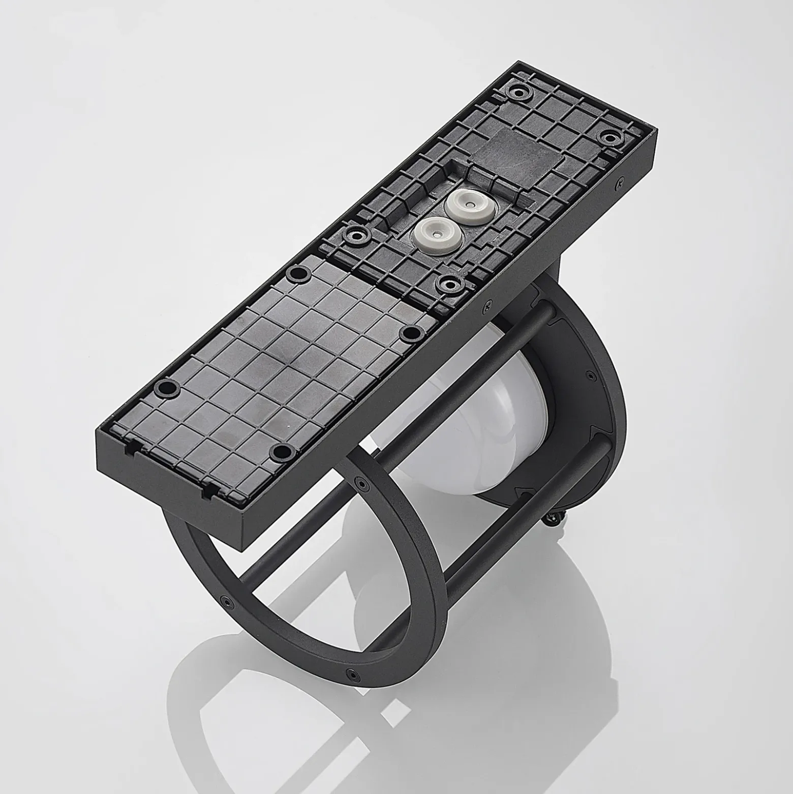 Lucande aplique de exterior Berenike, sensor, antracita, metal