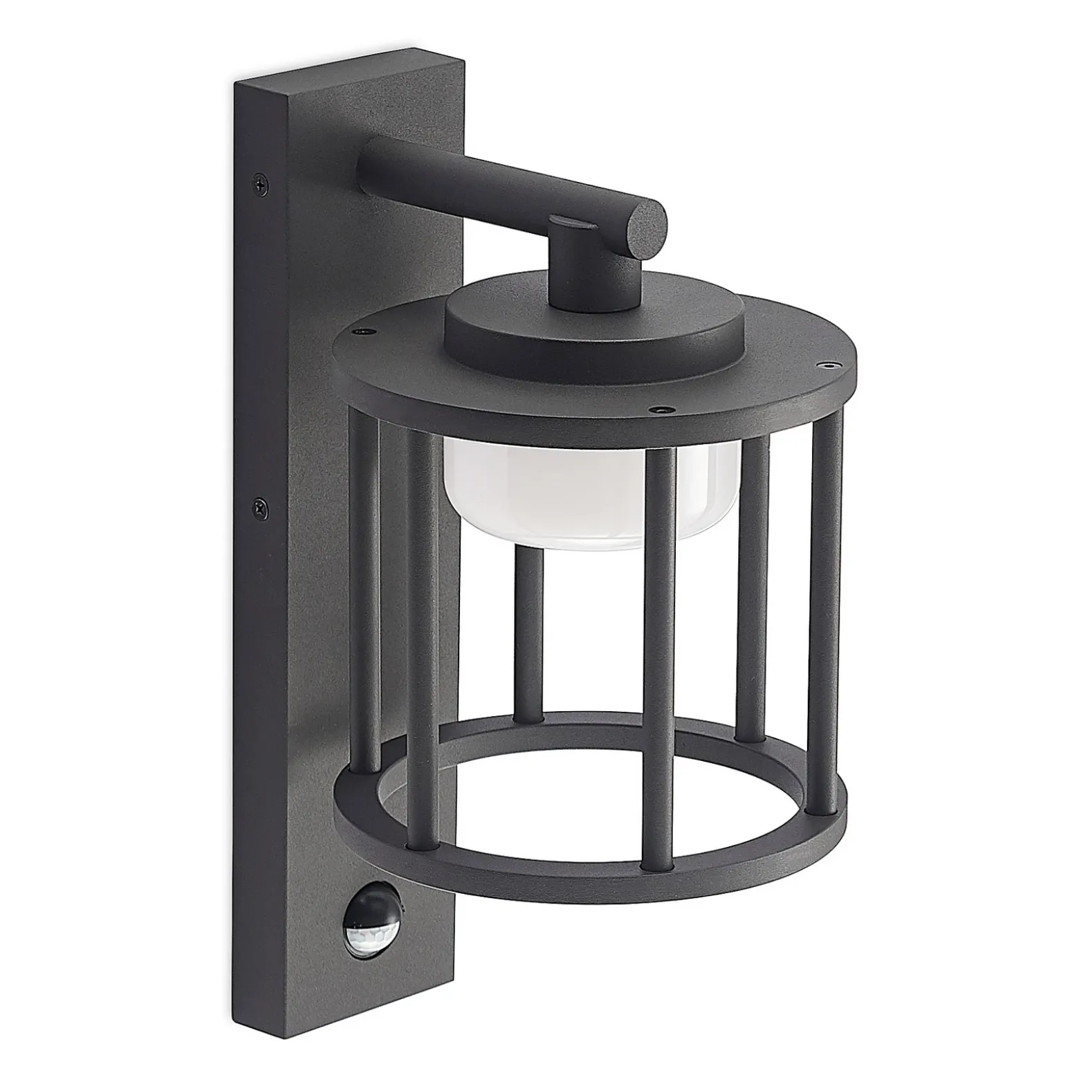 Lucande aplique de exterior Berenike, sensor, antracita, metal