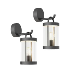 Lucande aplique de exterior Cassian, set de 2, antracita, IP54