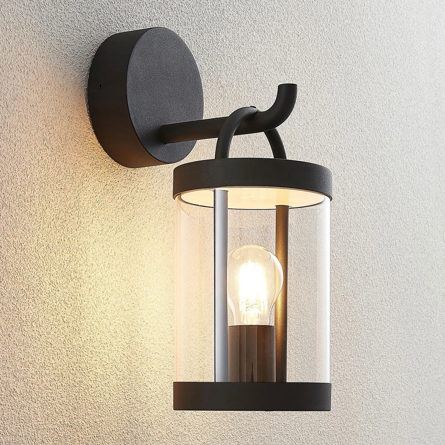 Lucande aplique de exterior Cassian, set de 2, antracita, IP54