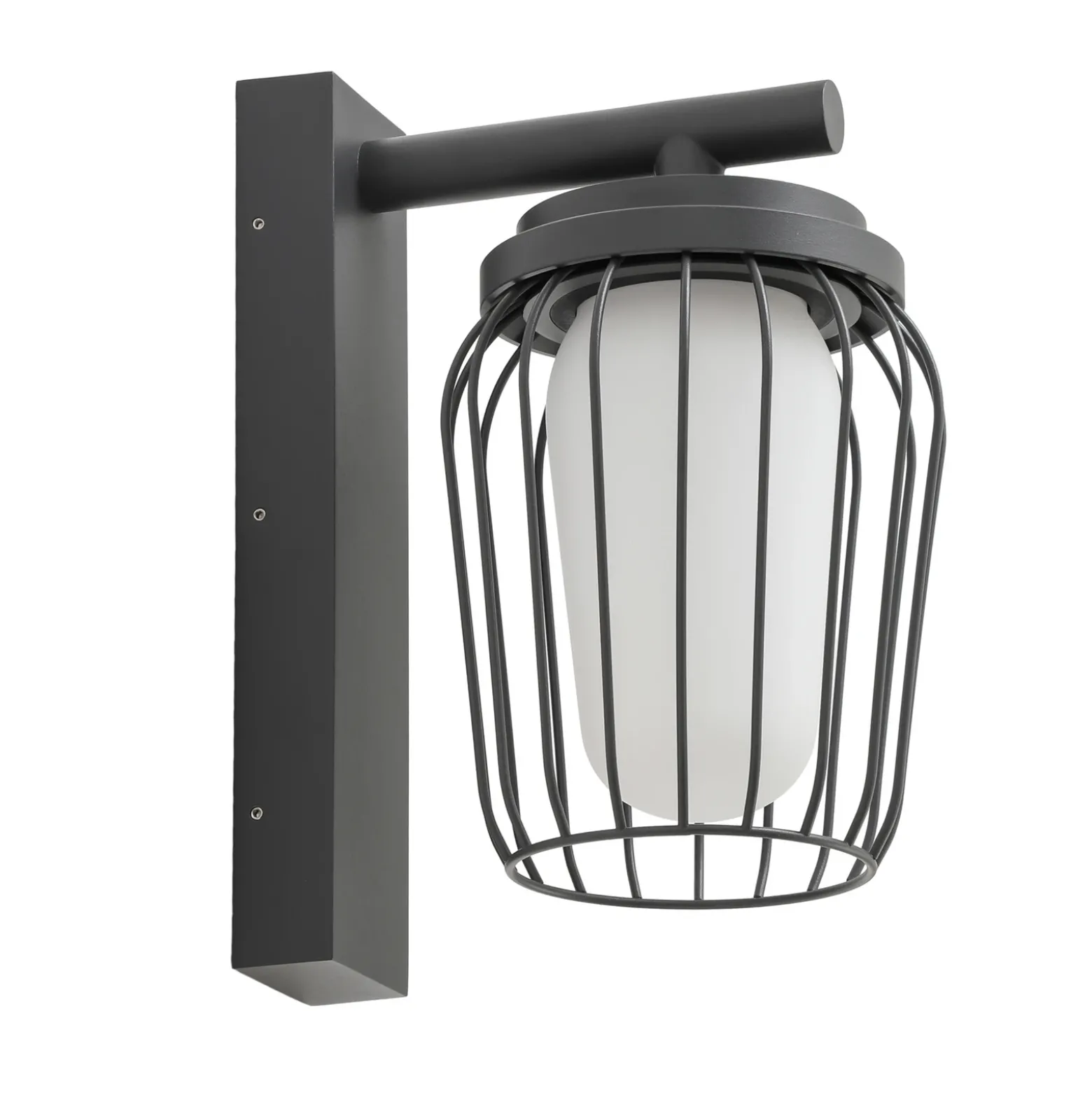 Lucande aplique de exterior Chandan, 30 cm, antracita, aluminio