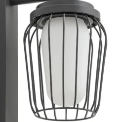 Lucande aplique de exterior Chandan, 30 cm, antracita, aluminio