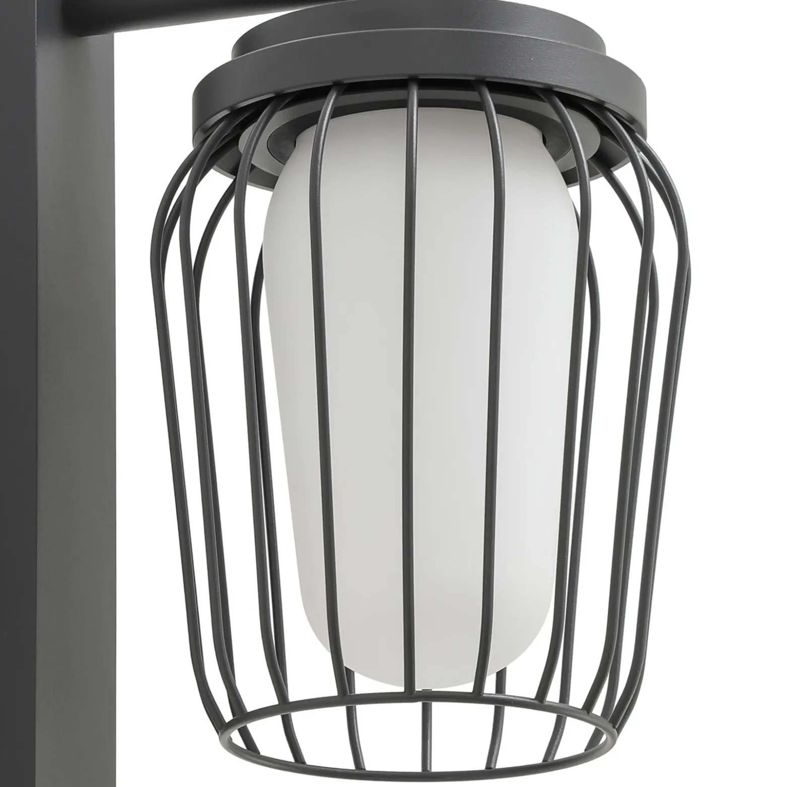 Lucande aplique de exterior Chandan, 30 cm, antracita, aluminio