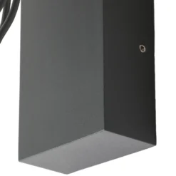 Lucande aplique de exterior Chandan, 30 cm, antracita, aluminio