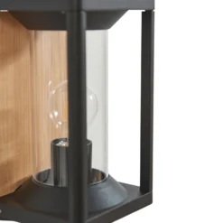 Lucande aplique de exterior Candina, negro, aluminio, IP65