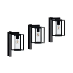 Lucande aplique de exterior Ferda, juego de 3, antracita, IP44