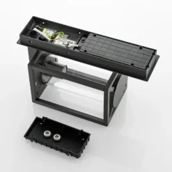 Lucande aplique de exterior Ferda, juego de 3, antracita, IP44