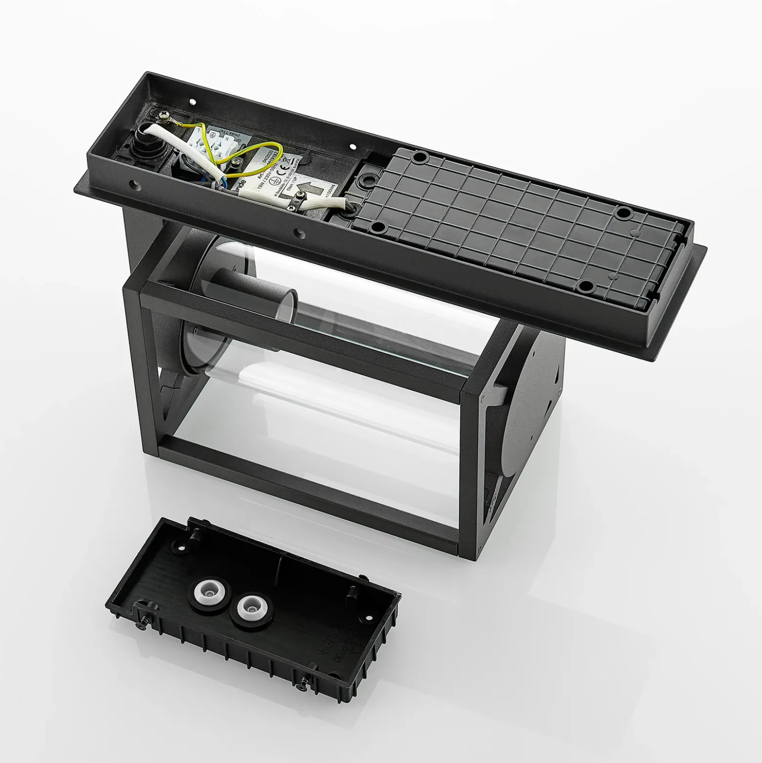 Lucande aplique de exterior Ferda, juego de 3, antracita, IP44