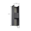 Lucande Aplique de exterior LED Lavrin, negro/gris, aluminio
