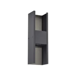 Lucande Aplique de exterior LED Lavrin, negro/gris, aluminio