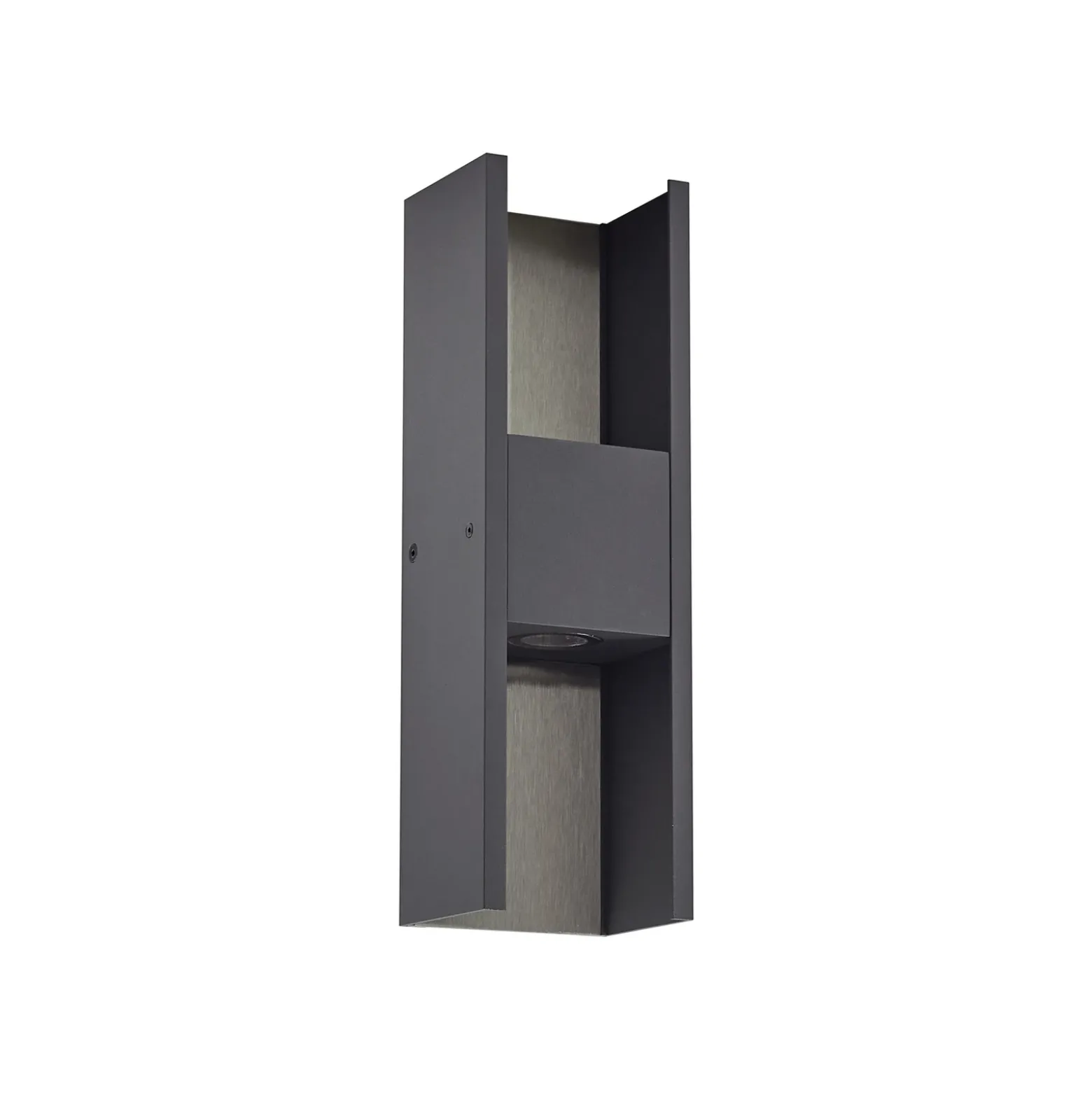 Lucande Aplique de exterior LED Lavrin, negro/gris, aluminio