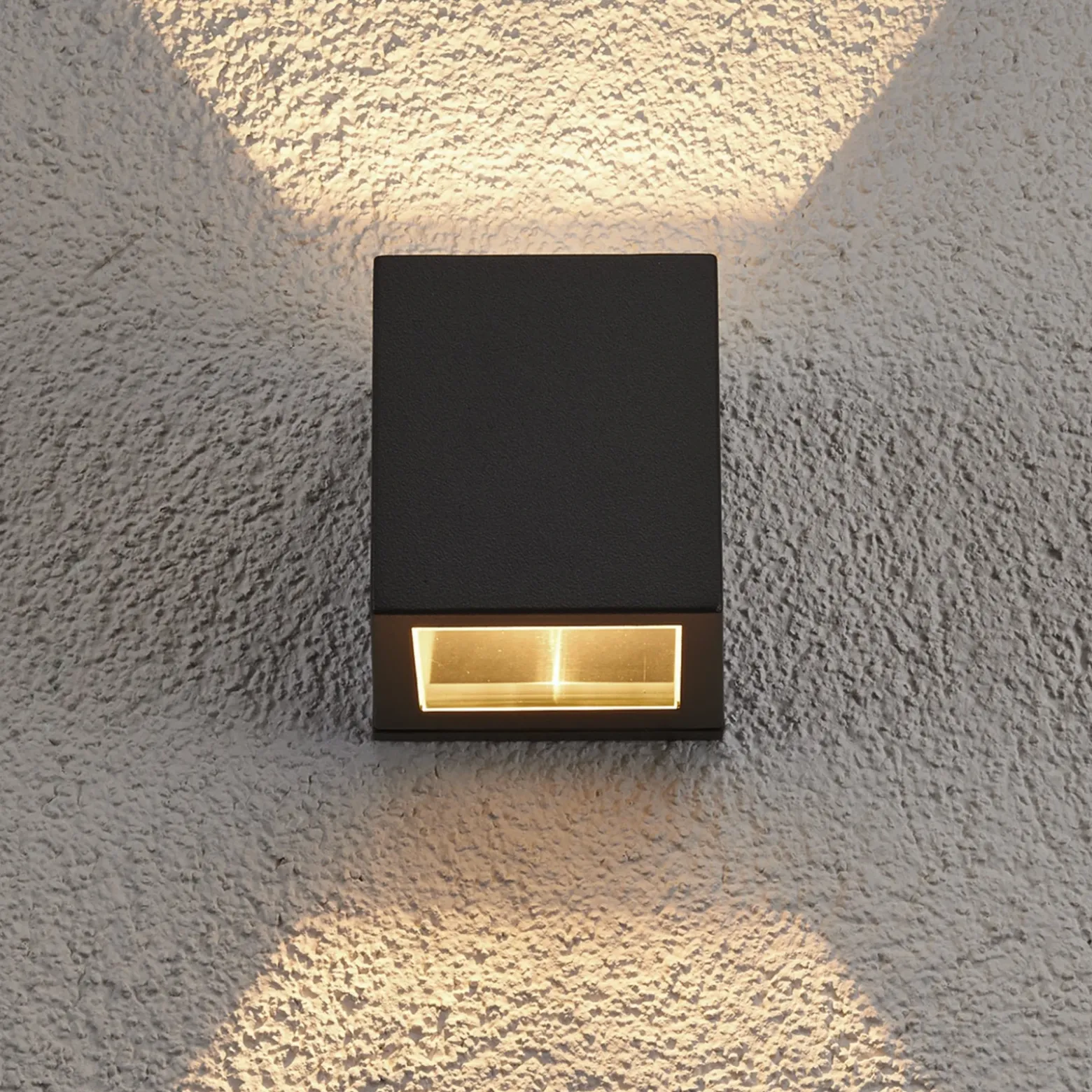 Lucande aplique de exterior Maurice, antracita, metal, IP54