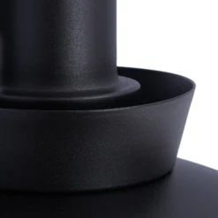 Lucande Aplique de exterior Thais, negro, metal, Ø 25 cm