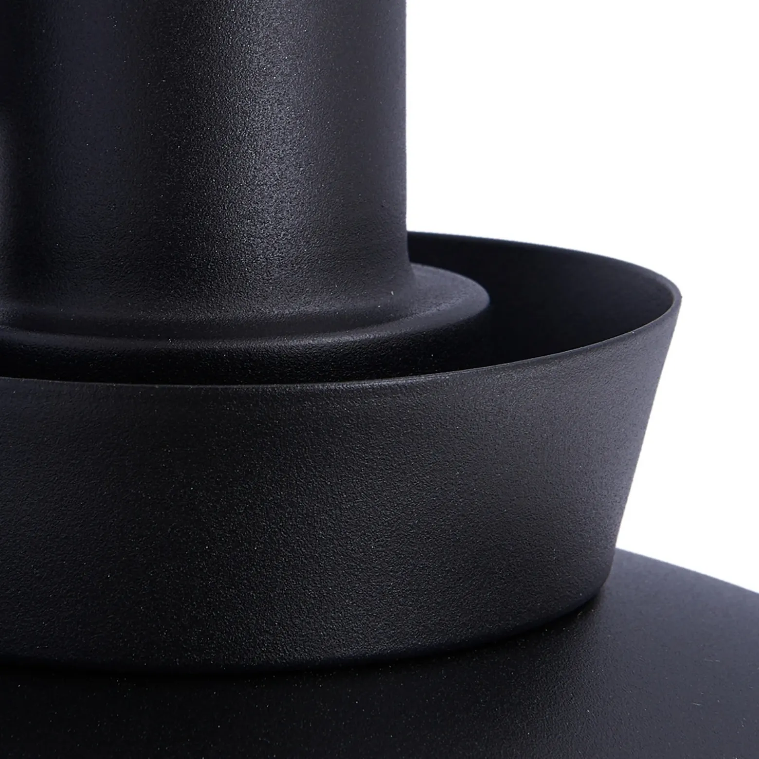 Lucande Aplique de exterior Thais, negro, metal, Ø 25 cm