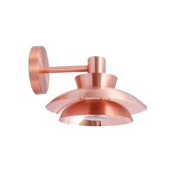 Lucande Aplique de exterior Thais, color cobre, acero inoxidable