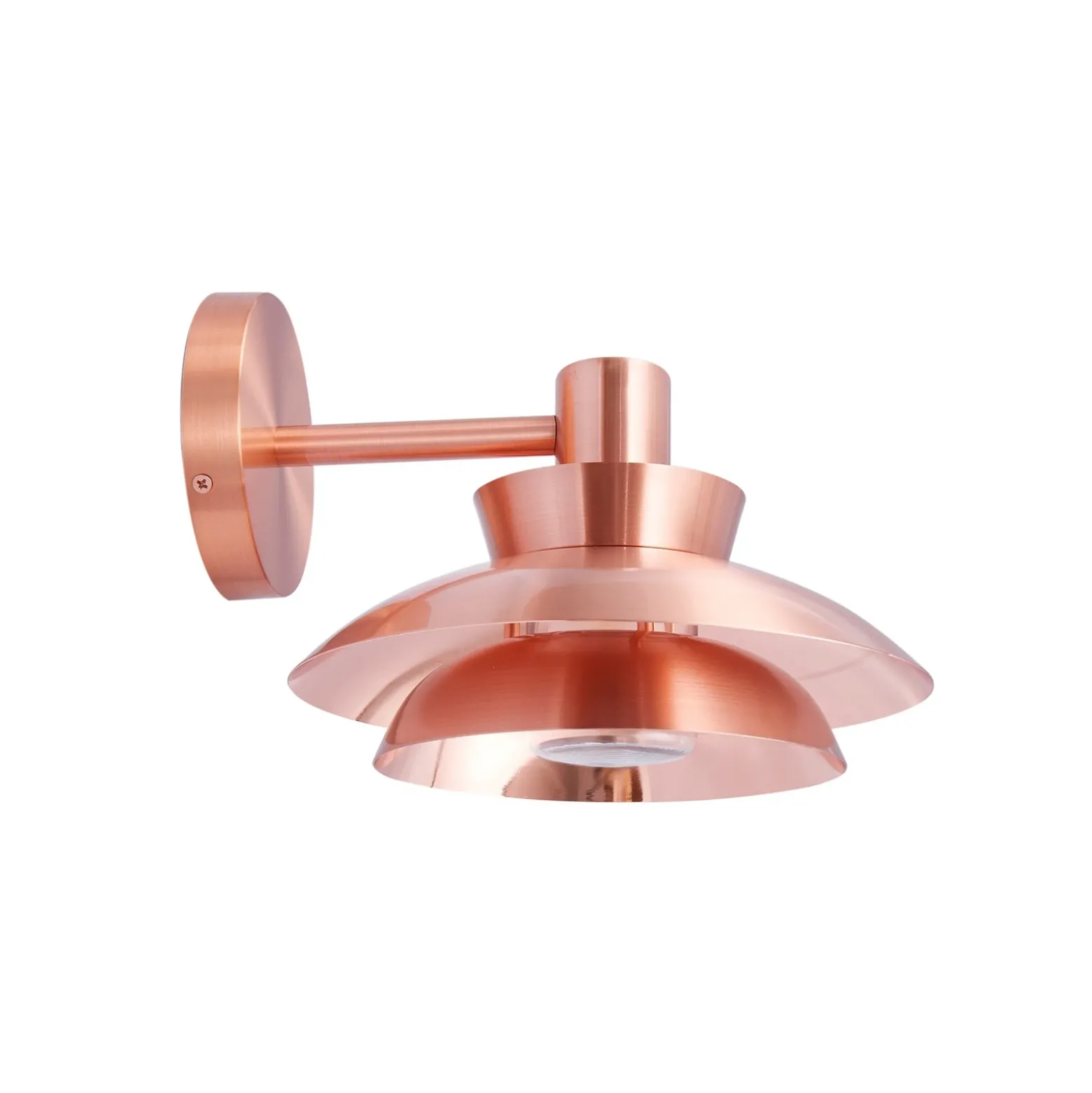 Lucande Aplique de exterior Thais, color cobre, acero inoxidable