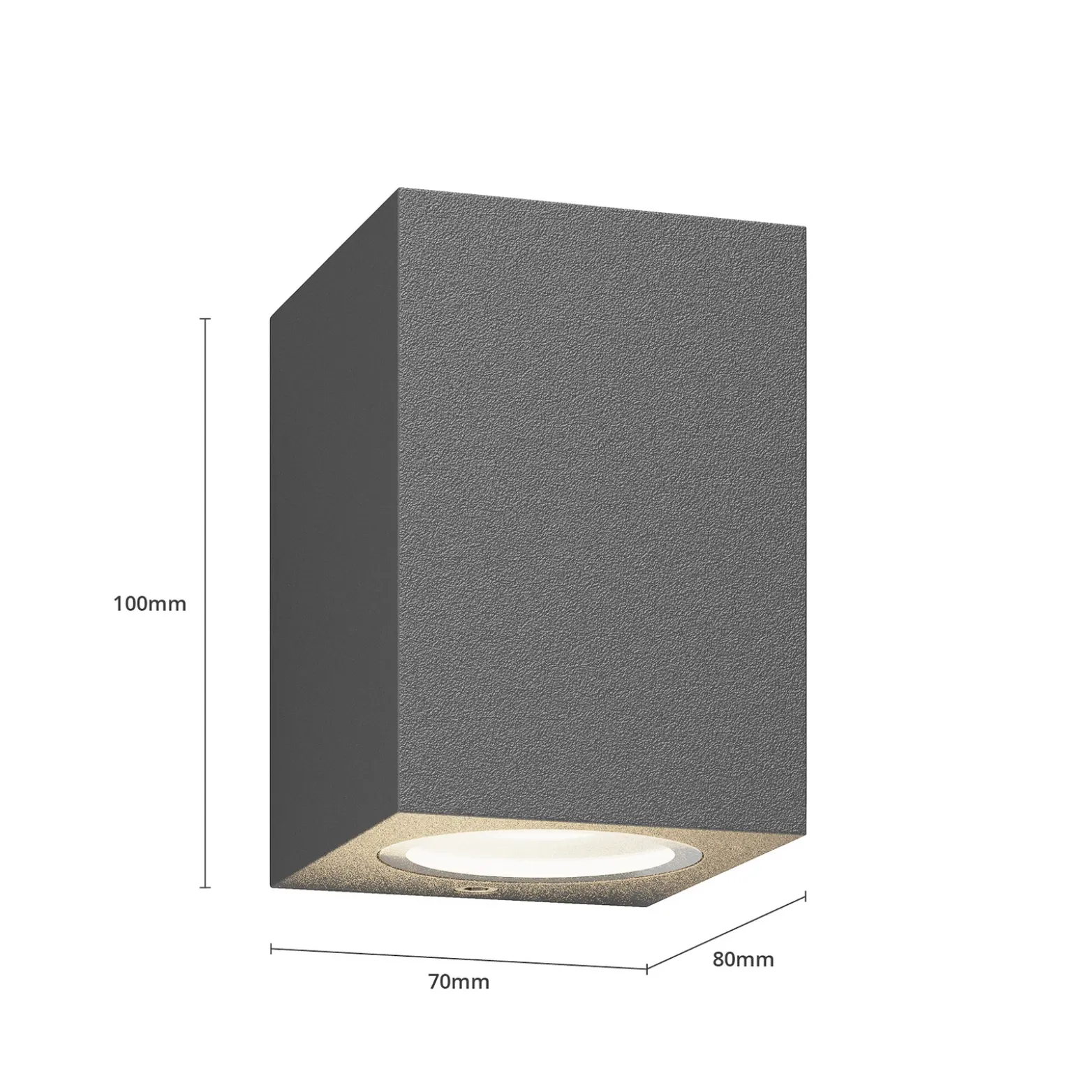 Lucande aplique de exterior Xava, downlight, antracita, GU10